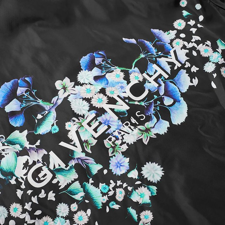 Givenchy Floral Back Logo Windbreaker Black