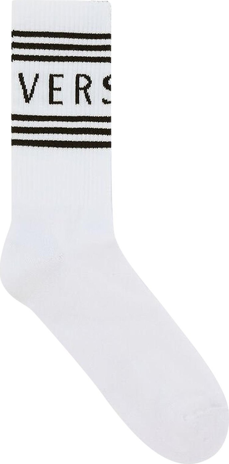 Versace Vintage Logo Sock 'White/Black'