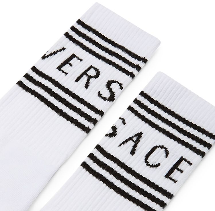 Versace Vintage Logo Sock WhiteBlack