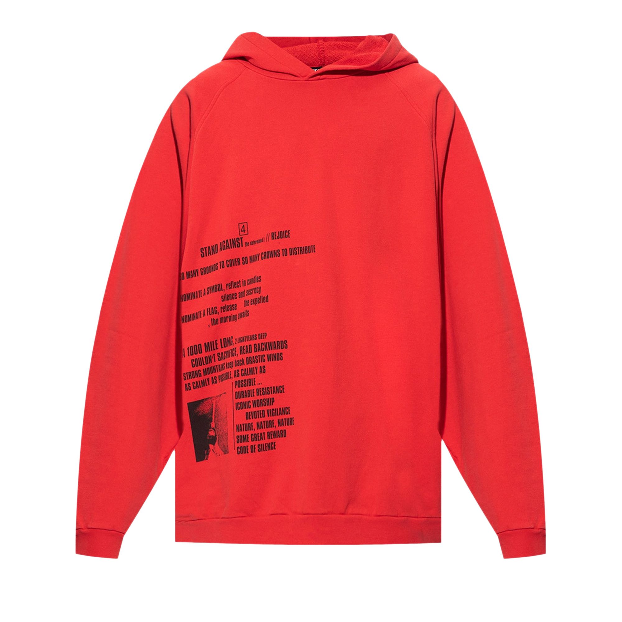 Buy Raf Simons Redux Oversized Hooded Sweater With Front And