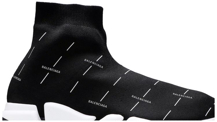 Balenciaga Speed 20 Sneaker Black Logo Licence Printed
