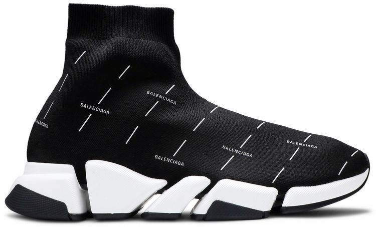 Balenciaga Speed 20 Sneaker Black Logo Licence Printed