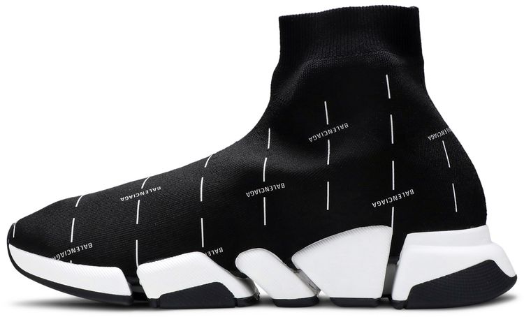 Balenciaga Speed 20 Sneaker Black Logo Licence Printed