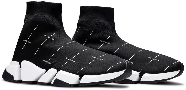 Balenciaga Speed 20 Sneaker Black Logo Licence Printed