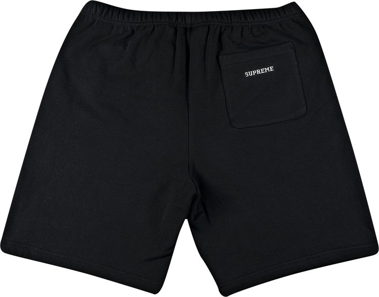 Supreme Embroidered S Sweatshort Black