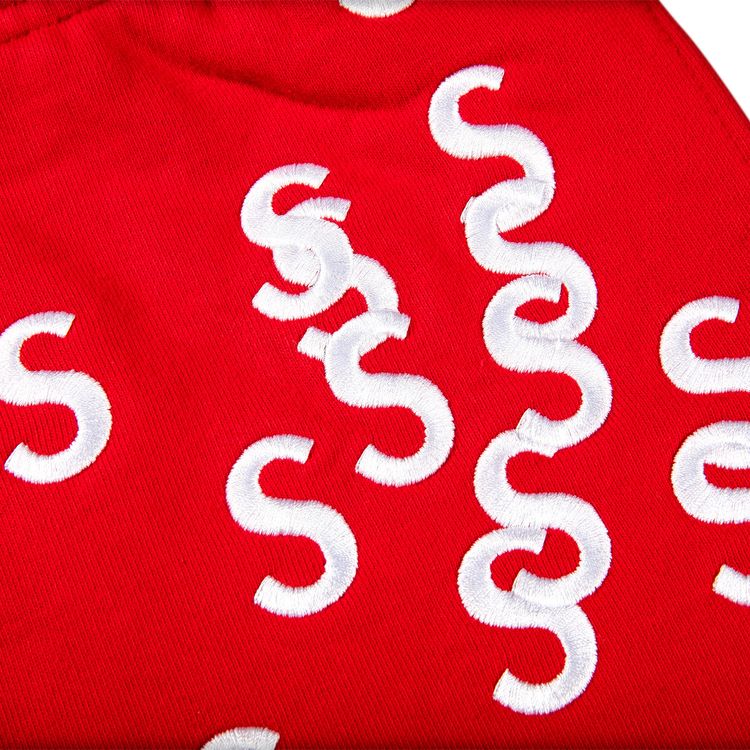Supreme Embroidered S Sweatshort Red