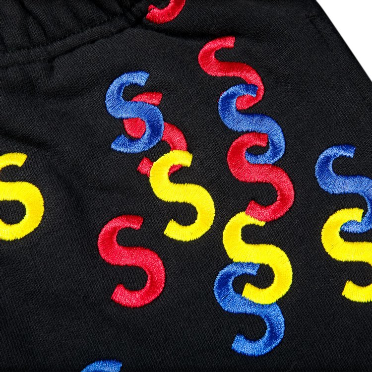 Supreme Embroidered S Sweatshort Black