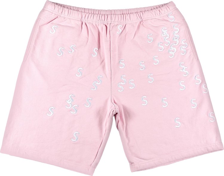 Supreme Embroidered S Sweatshort Light Pink