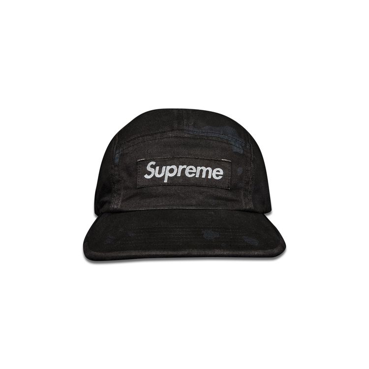 Supreme Overdyed Camo Camp Cap Black