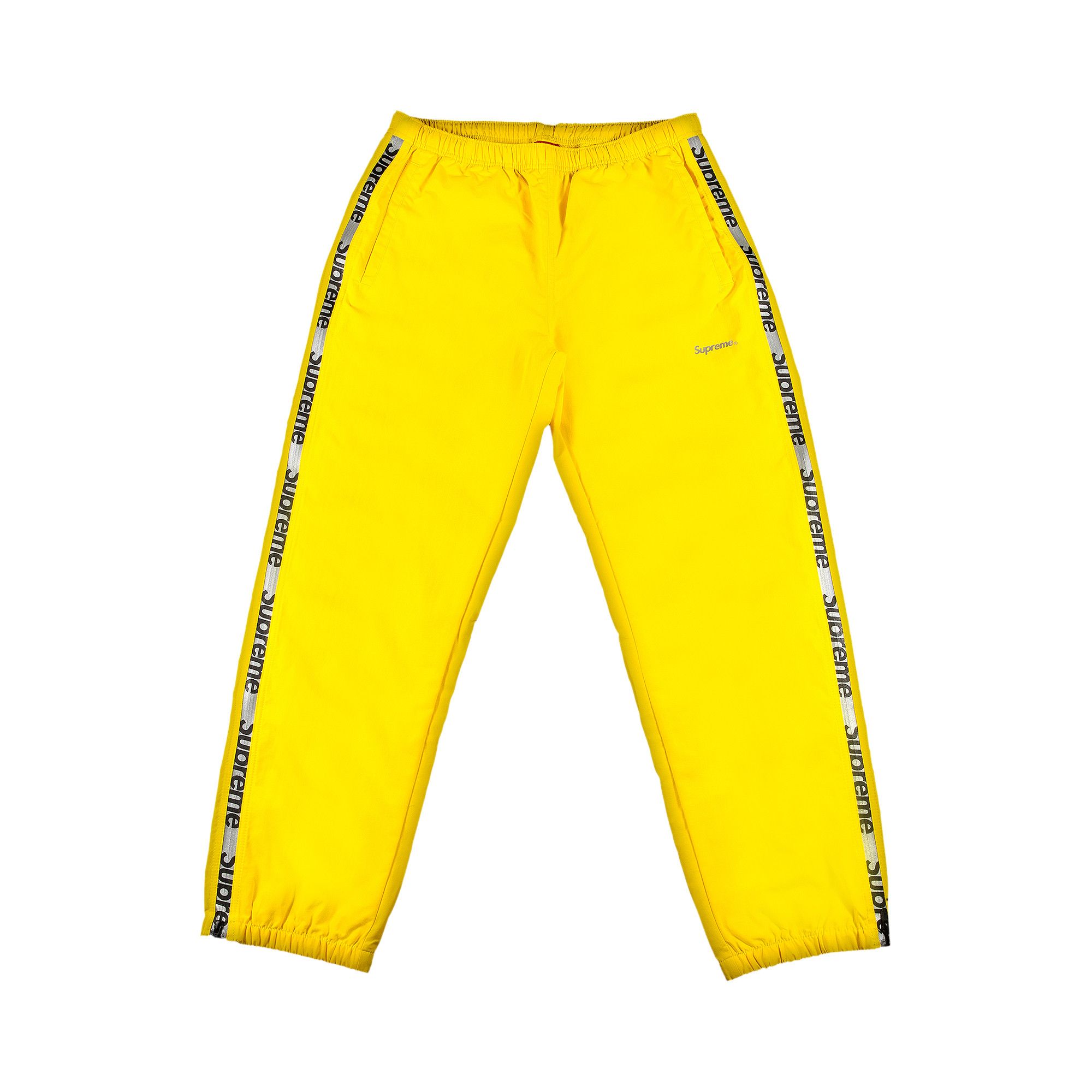 Size xl Supreme Reflective Zip Track Pant Yellow