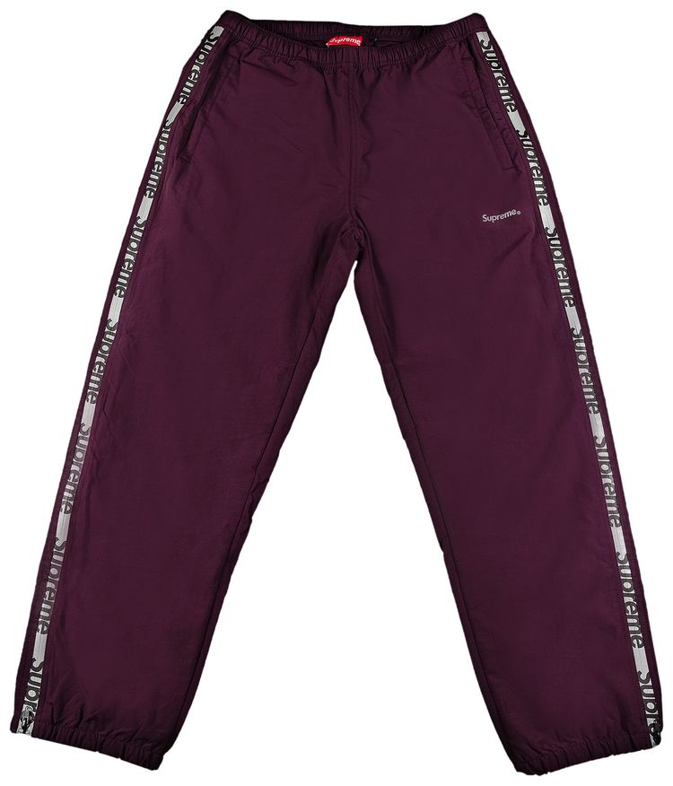 Supreme Reflective Zip Track Pant Purple