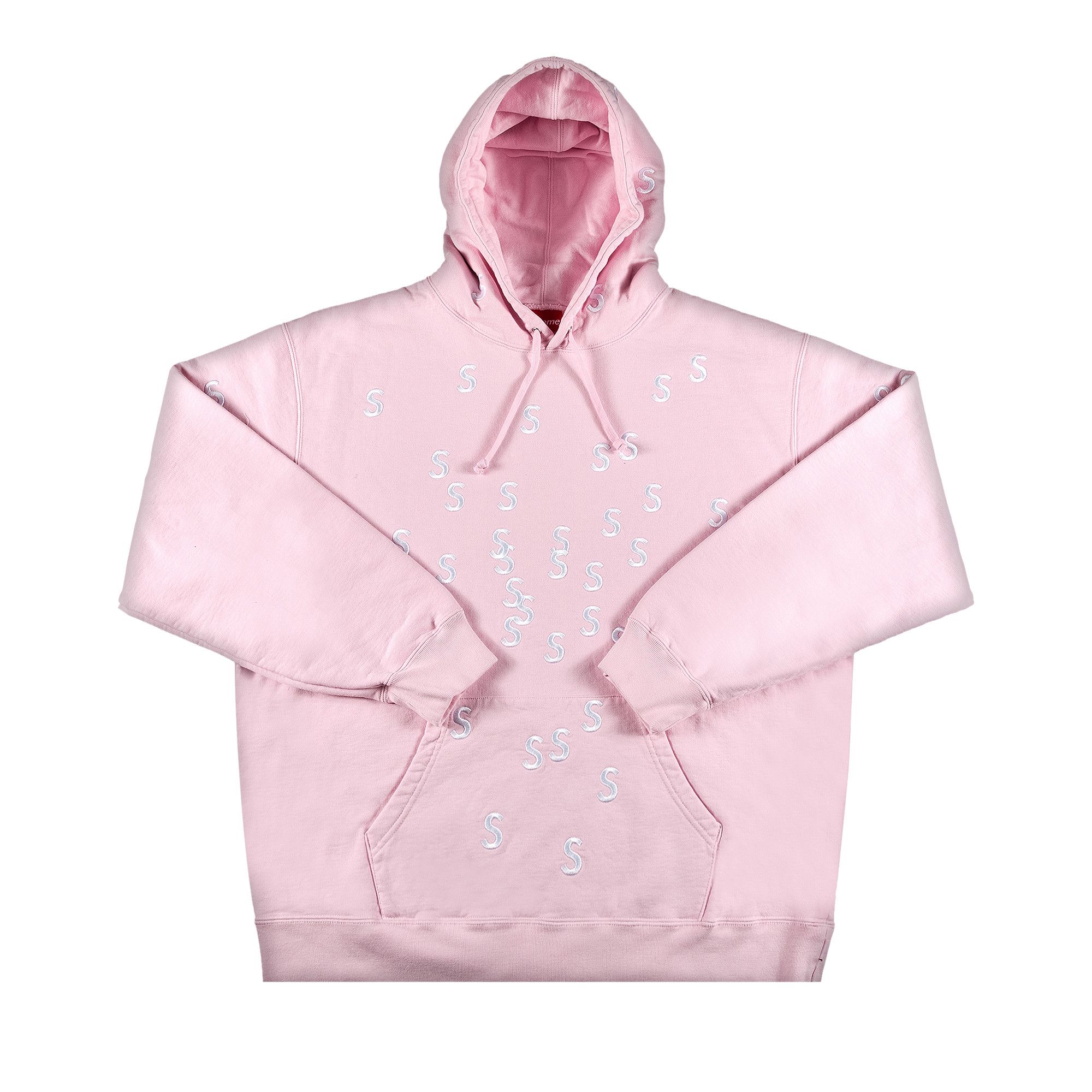Size xl Supreme Embroidered S Hooded Sweatshirt Light Pink