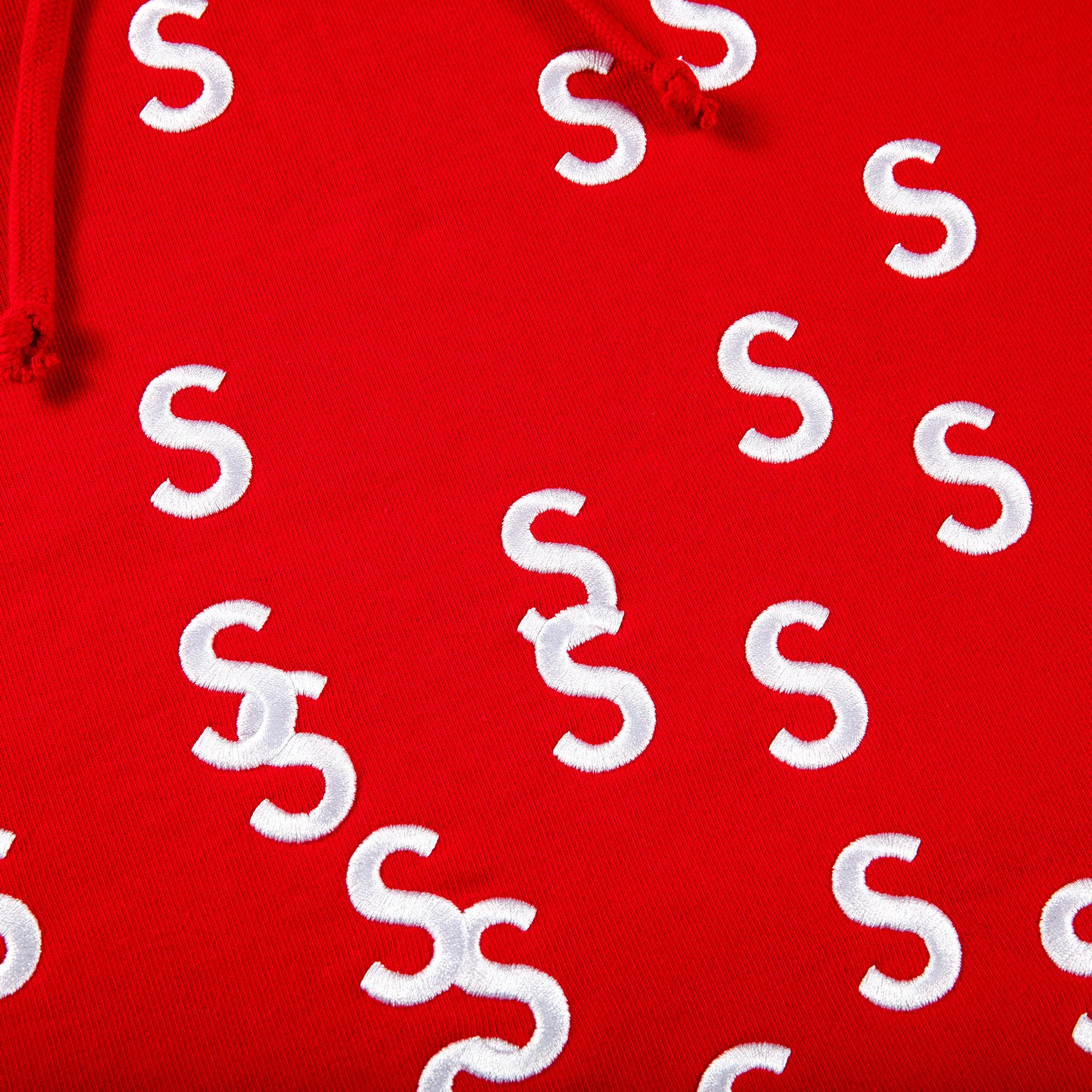 Buy Supreme Embroidered S Hooded Sweatshirt 'Red' - SS21SW42 RED