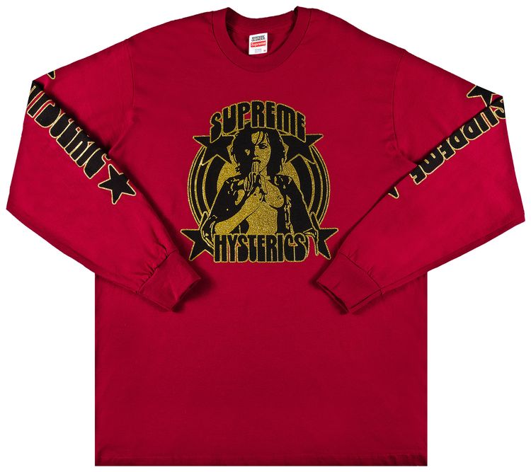 Supreme x Hysteric Glamour Long Sleeve Tee Dark Magenta