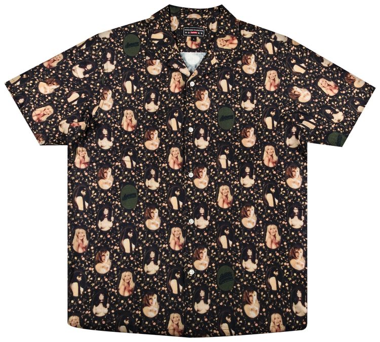 Supreme x Hysteric Glamour Blurred Girls Rayon Short Sleeve Shirt Black