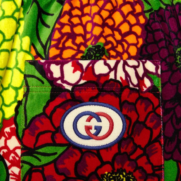 Gucci x Ken Scott Print Cotton Shorts PinkGreen