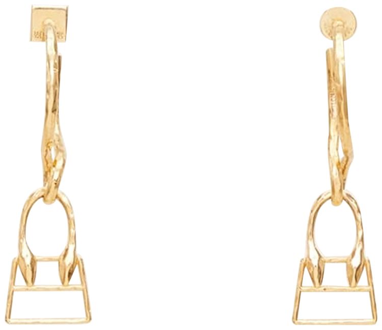 Jacquemus Les Creoles Chiquita Earrings Raw Gold