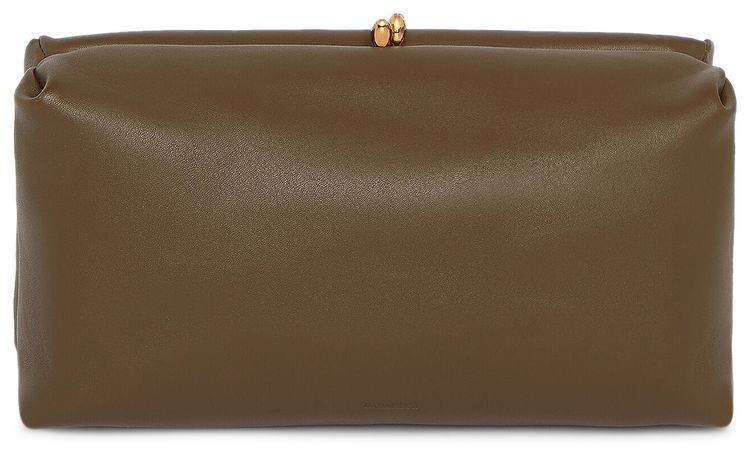 Jil Sander Goji Clutch Hunter Green
