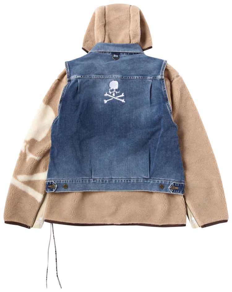 Mastermind World Stretch Denim Hooded Trucker Jacket With Vest Indigo