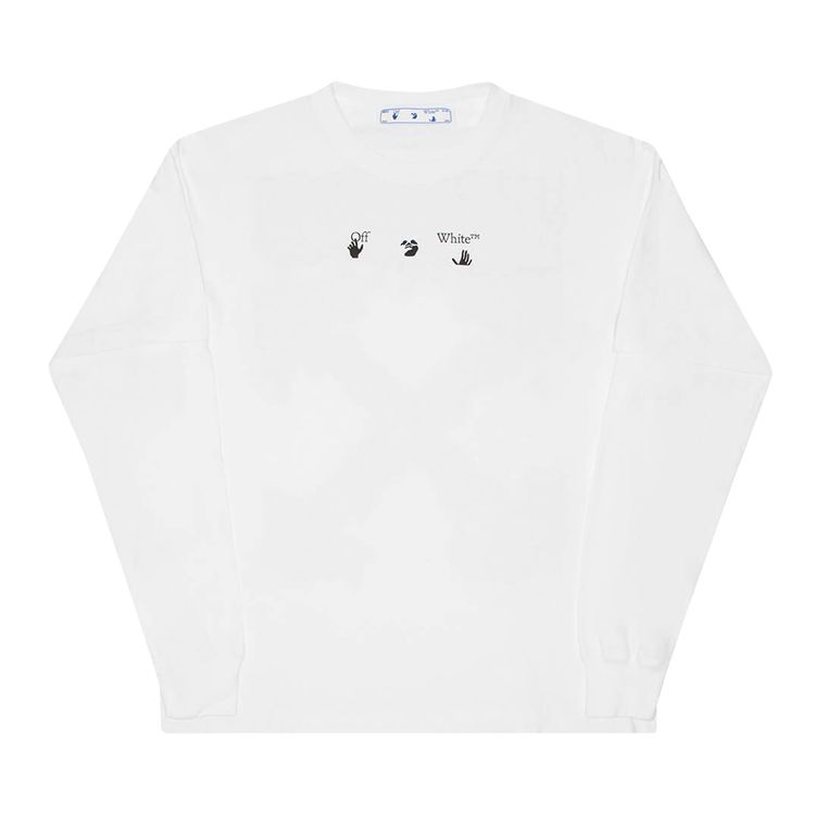 Off White Blue Marker Double Sleeve Tee WhiteBlue