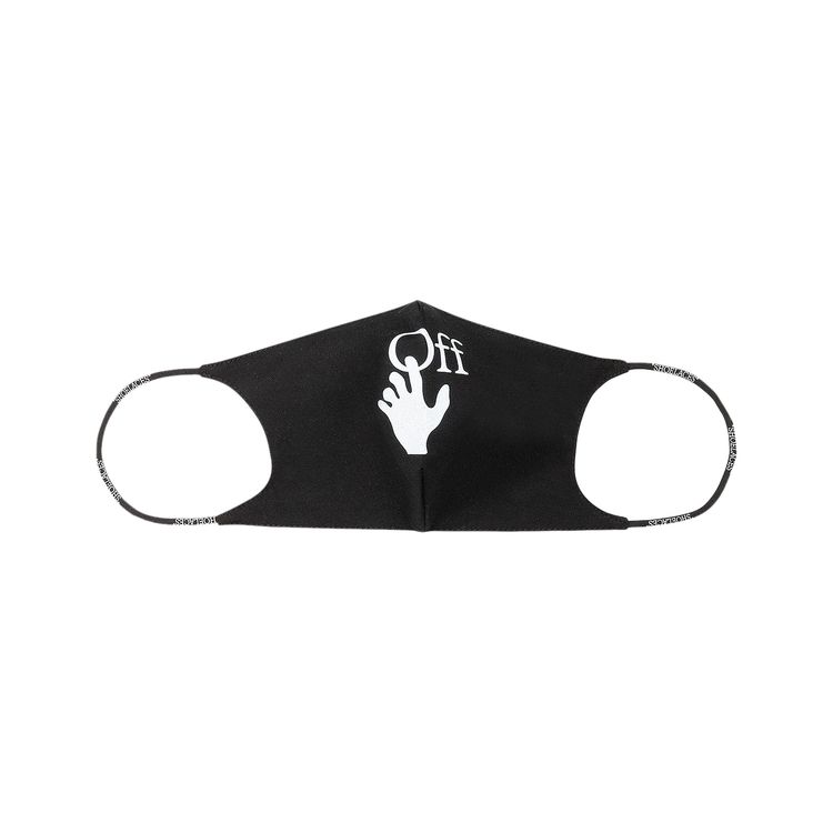 Off White Hand Logo Mask BlackWhite