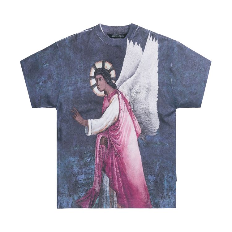 Palm Angels Angel Loose Tee WhiteMulticolor