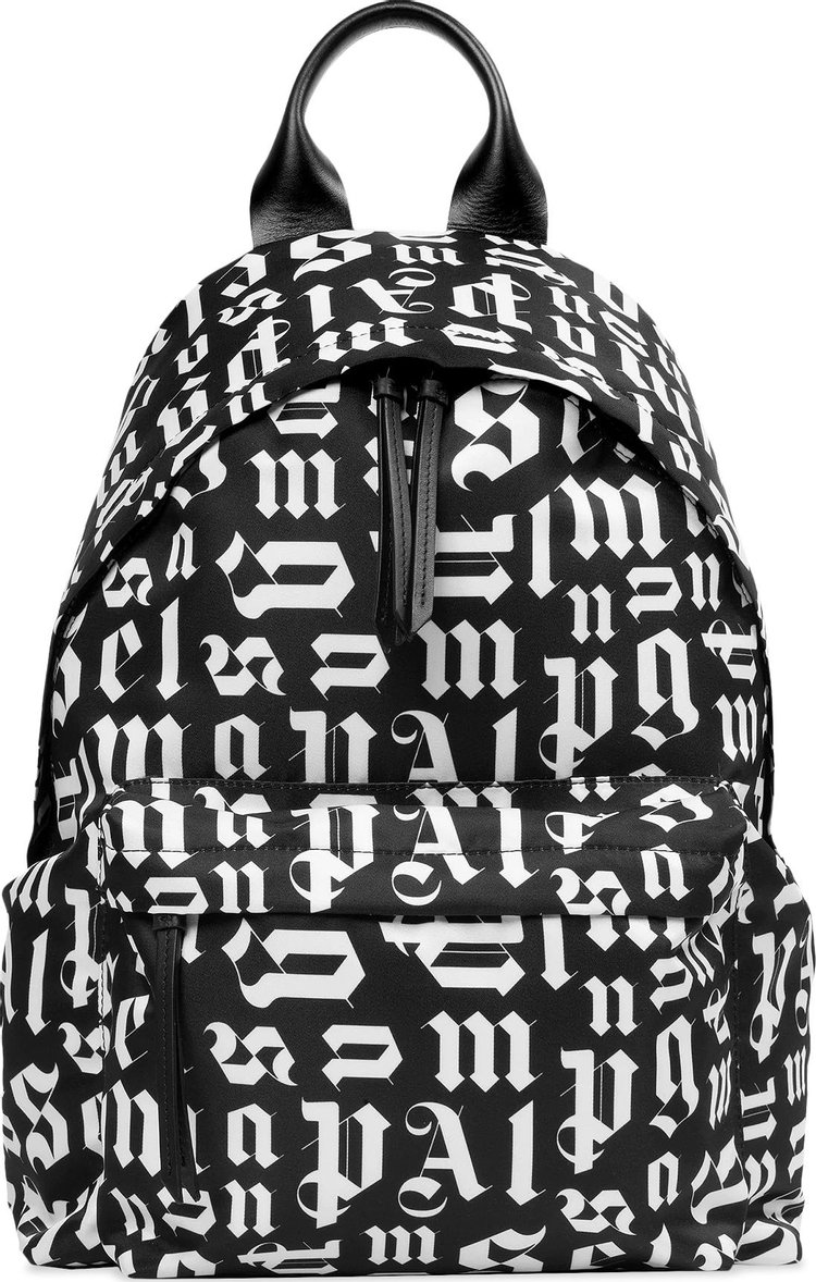 Palm Angels Monogram Backpack 'Black/White'