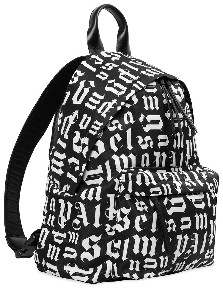 Palm Angels Monogram Backpack BlackWhite