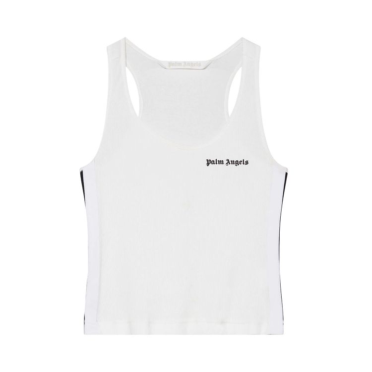 Palm Angels Logo Tank Top WhiteBlack