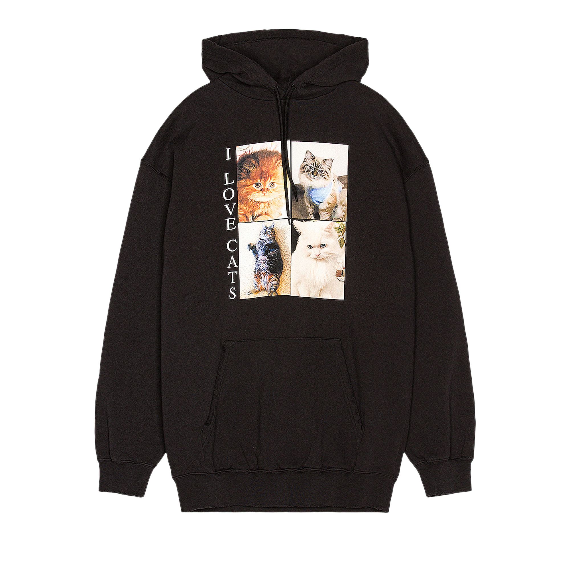 Size s Balenciaga I Love Cats Hoodie Black