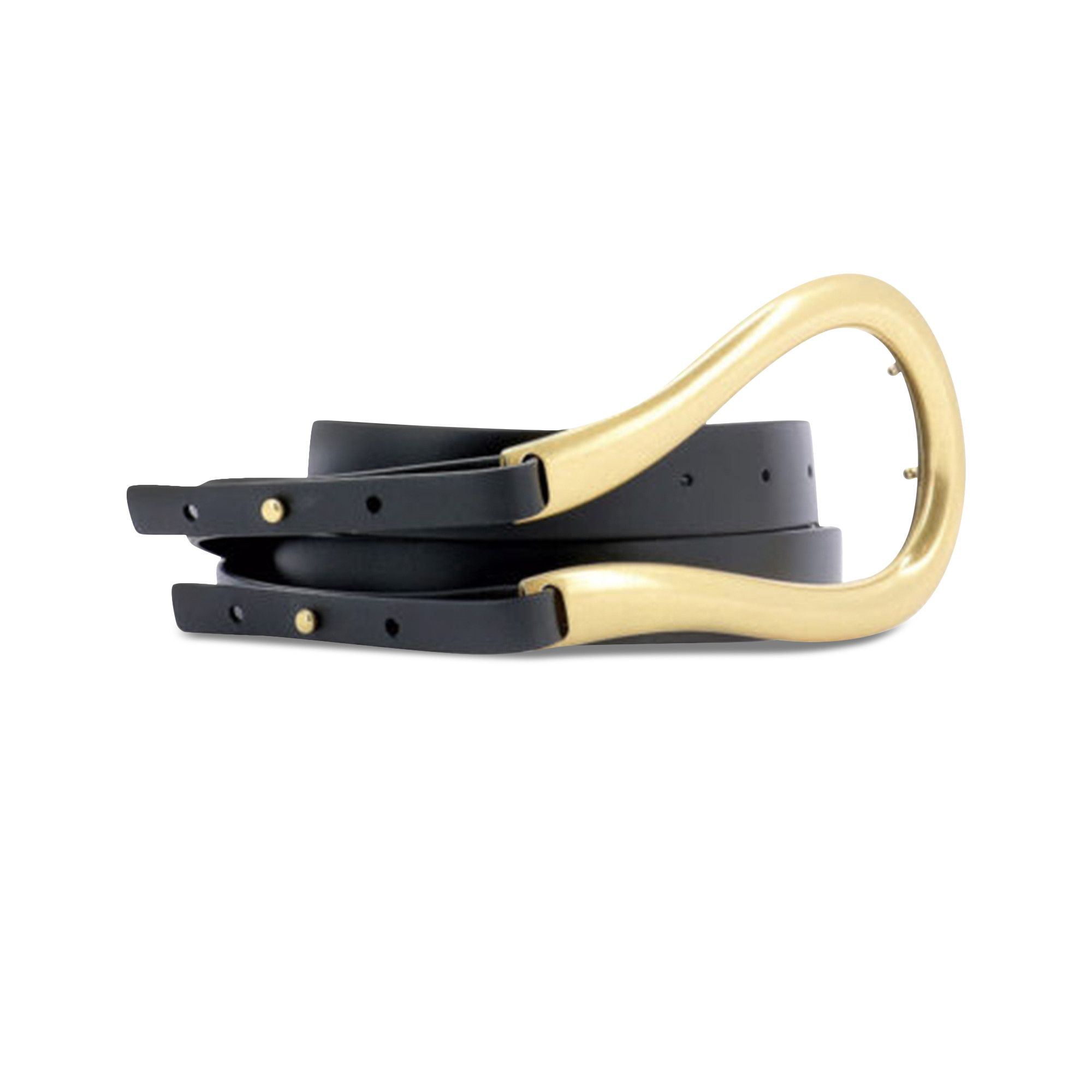 BOTTEGA VENETA タフルストラッフヘルト 577040VMAU1 8648 Bottega Veneta Leather Belt in Porridge & Gold | FWRD
