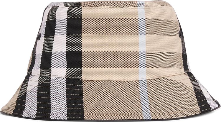 Burberry Check Cotton Jacquard Bucket Hat 'Dusty Sand'