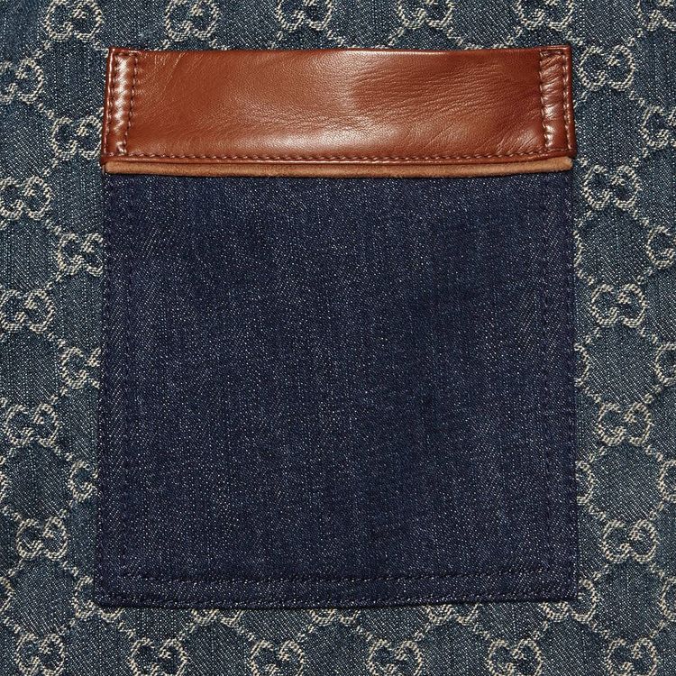 Gucci Eco Washed GG Denim Pant Dark BlueIvory