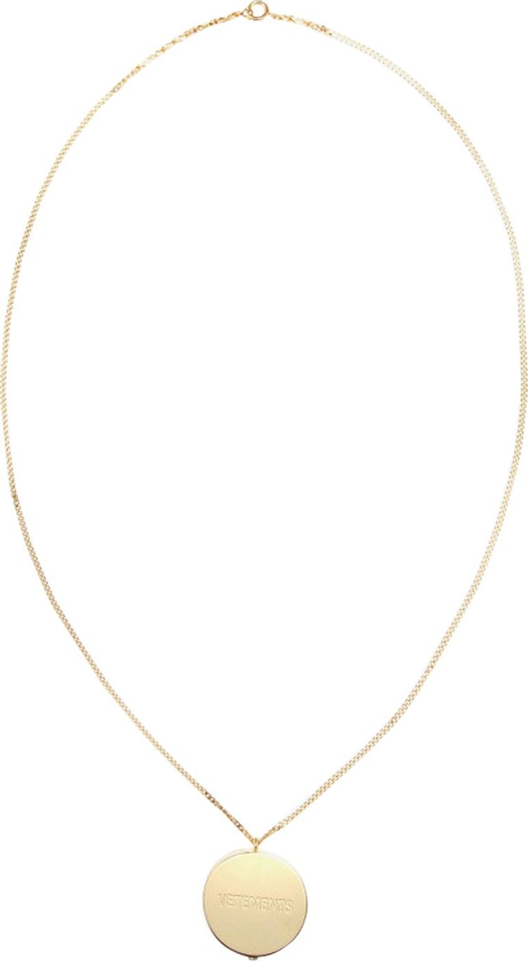 Vetements Monogram Grinder Necklace Gold