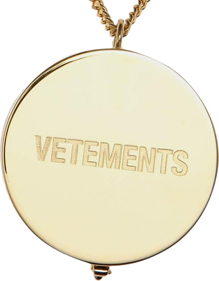 Vetements Monogram Grinder Necklace Gold