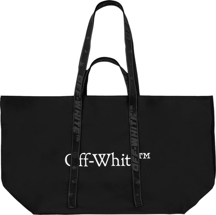 Off White Commercial Tote BlackWhite