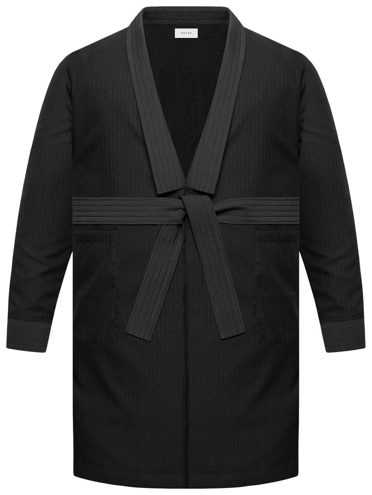 Rhude Day Robe Black Pinstripe