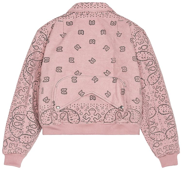 Rhude Bandana Bomber Jacket Mauve
