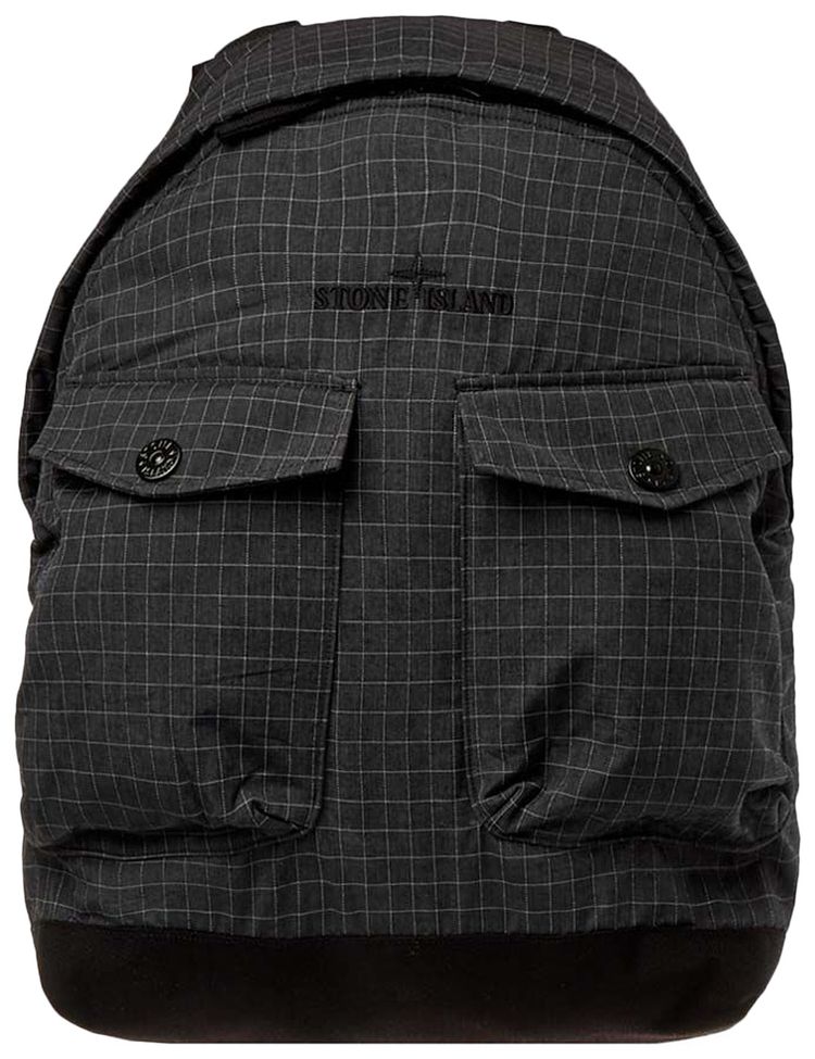 Stone Island Reflective Ripstop Chine Backpack Black