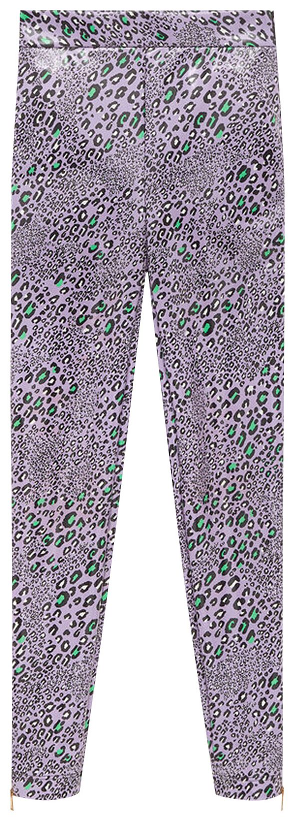 Versace Leopard Print Leggings Lilac