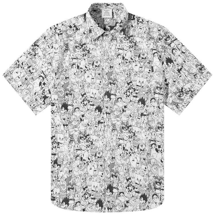 Vetements Cartoon Mania Flannel Shirt BlackWhite