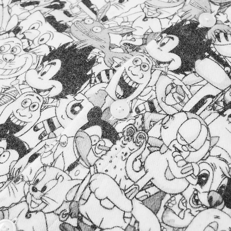 Vetements Cartoon Mania Flannel Shirt BlackWhite