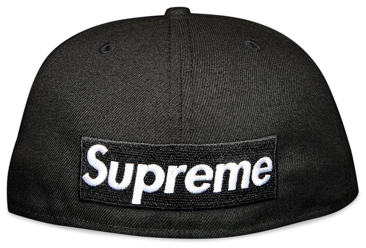 Supreme x New Era Reverse Box Logo Hat Black