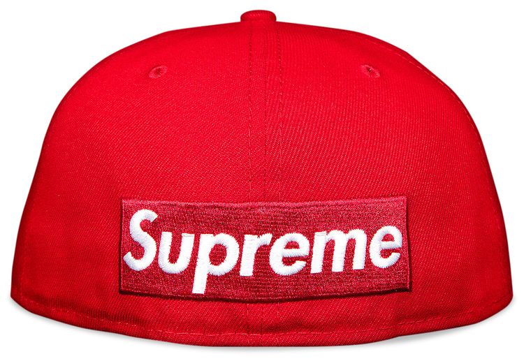 Supreme x New Era Reverse Box Logo Hat Red