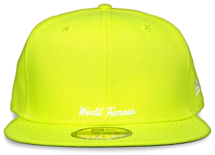 Supreme x New Era Reverse Box Logo Hat Bright Yellow
