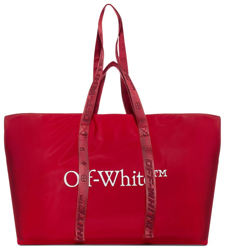 Off White Commercial Tote Bag Red
