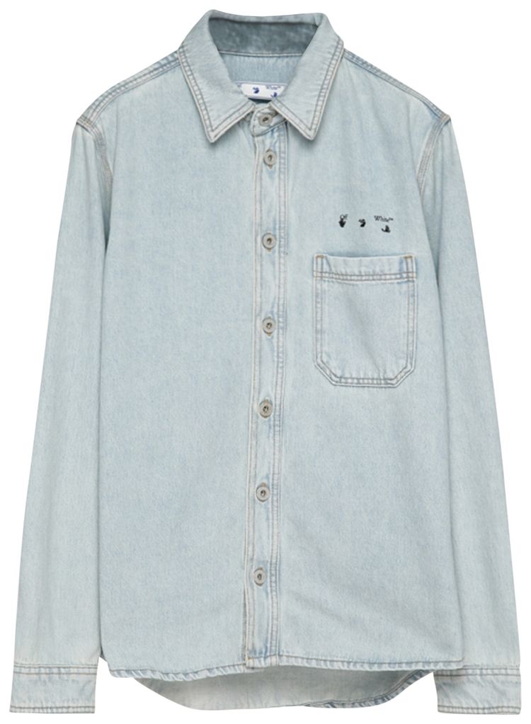 Off White Marker Denim Shirt Vintage Fl