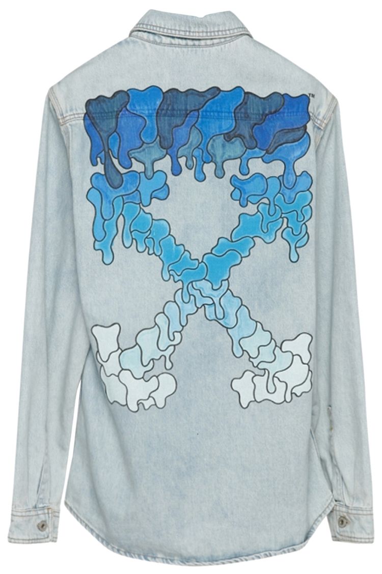 Off White Marker Denim Shirt Vintage Fl