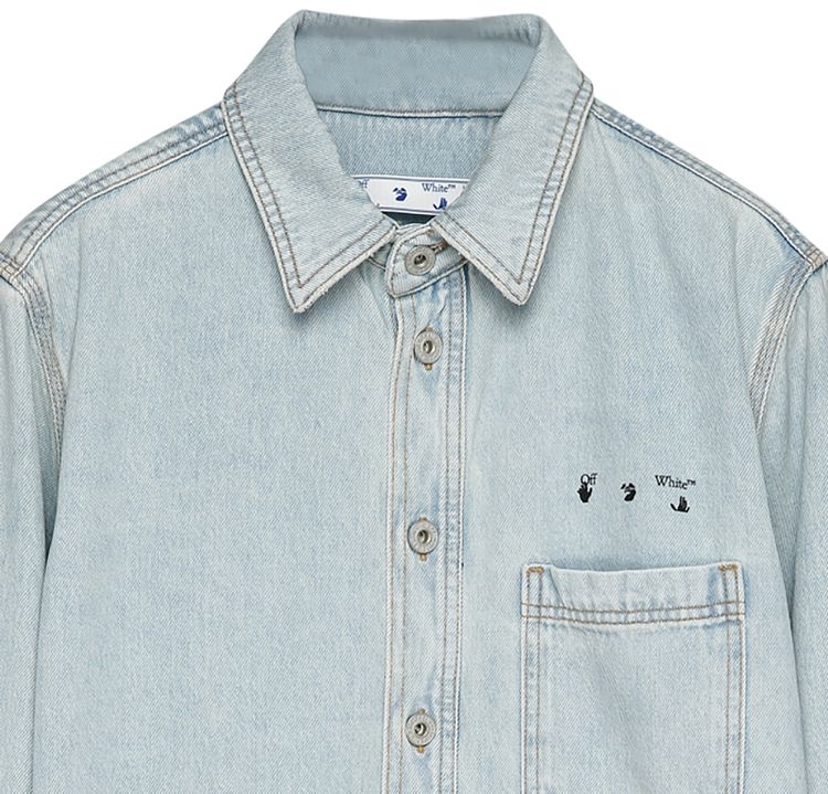 Off White Marker Denim Shirt Vintage Fl