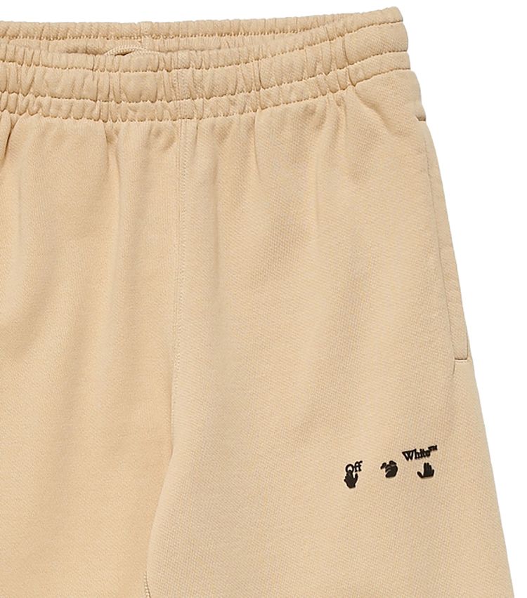 Off White Logo Sweatpants SandBlack